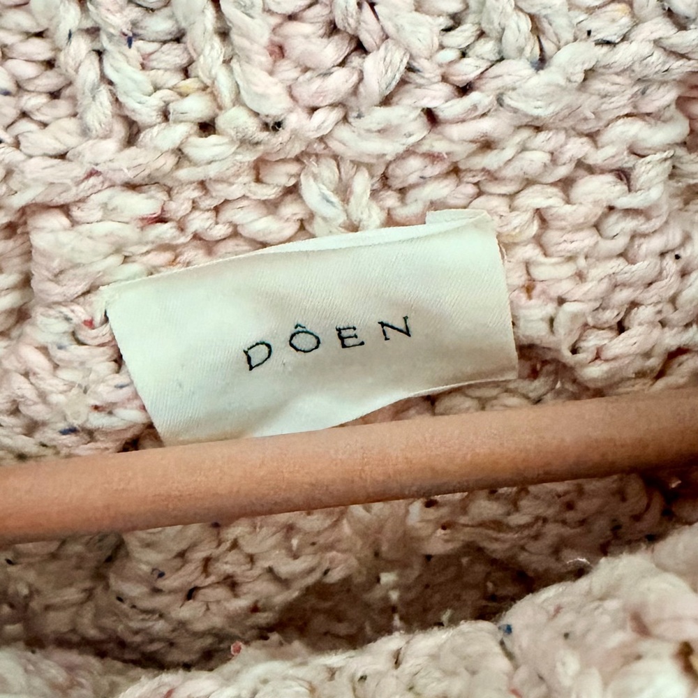 Doen Bee Pink Cable Cotton Knit Sweater - Picture 5 of 7